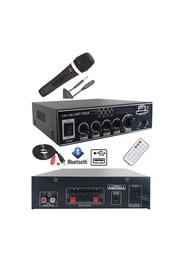 Lastvoice Lvx-150Mic Mikrofonlu Stereo Anfi Amfi 2X75 Watt Blueto