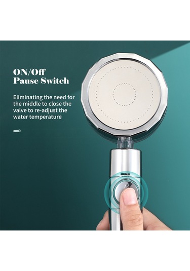 Wezone Turbo Şarjlı Yüksek Basınçlı Duş Başlığı - 360 Döner, Tek Tuşlu Durdurma, Filtreli Ve Yıkınabilir - Mor Diğer