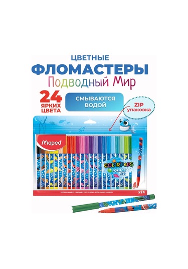 Maped Ocean Sulu Çıkarılabilir Keçeli Kalemler, 24 Renk 145172946