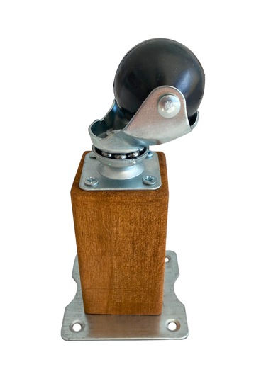 Kale Ahşap Top Tekerli Ayak Mobilya Masa Dolap Tekerli Ayağı Frensiz 12cm Ceviz 1 Adet Kayın Ceviz