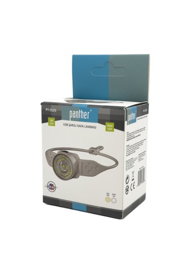 Panther Pt-5525 Usb Şarjlı Kafa Lambası Açık Gri
