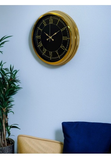 Büro Ev Ofis Hediyesi İçin 40cm Golden Tip Prestij Duvar Saati Diğer 02378372