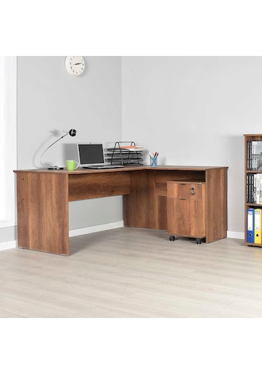 Adoremobilya Rio Ofis L Masa - Oslo Ceviz