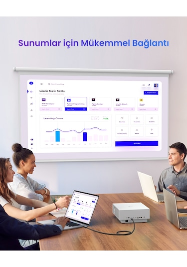 Ugreen 4k Displayport To Hdmı Dönüştürücü Kablo 1 Metre, Siyah, 10238