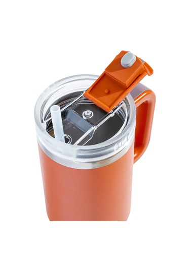 Tyeso Qq Termos Sızdırmaz Pipetli Çift Duvarlı Vakumlu 900ml TS-8866T Turuncu