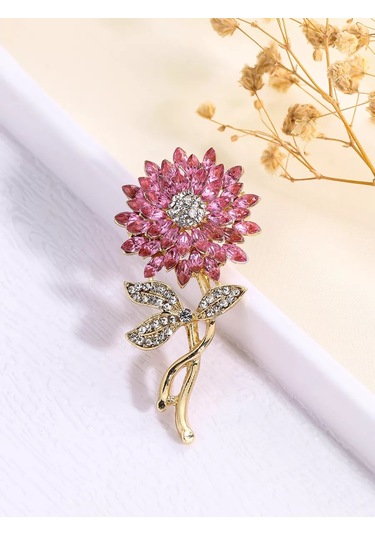 Fashion Jewelry Broş Çiçek Takı 226494697 Altın Rengi
