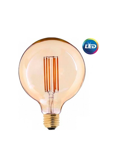 Panasonic E27 LED Filaman G125 Rustik Lamba 7W 630lm 2000K Gold