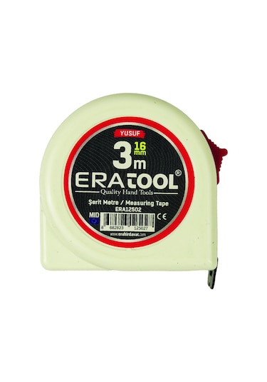 Şerit Metre 3 16mm - Beyaz Era12502 Yusuf Eratool