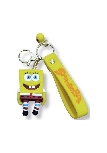 Sünger Bob Karepantolon Premium 3d Figürlü Bilek Kayışlı Anahtarlık - 1 Adet