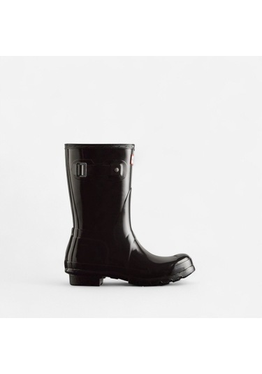 Hunter Womens Orıgınal Short Gloss Boot Kadın Siyah Kısa Bot Wfs1000rgl-blk