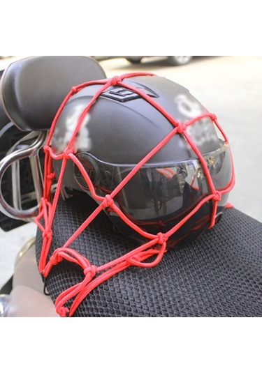 Pazly Motosiklet Çanta Ağı - 6 Kancalı Esnek Bagaj Filesi Siyah/kırmızı/mavi/yeşil/sarı