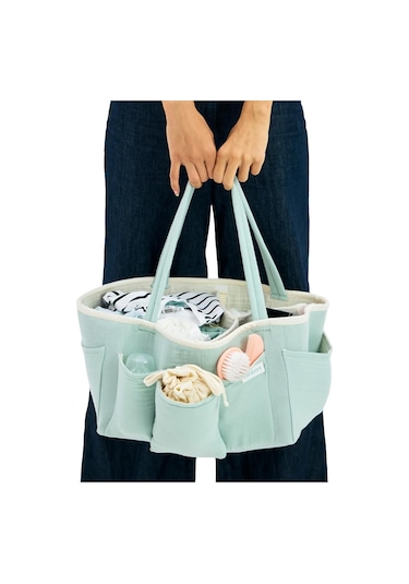 Miniboni Müslin Anne Organizer Çanta - Yeşil Standart Yeşil