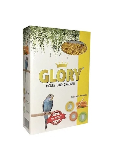 5 Adet 10'lu Glory Ballı Muhabbet Kuşu Krakeri
