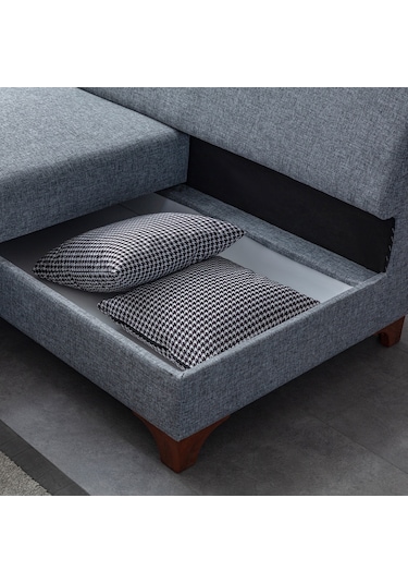 Eymense Tloft Köşe Koltuk Takımı Gri Sağ Köşe