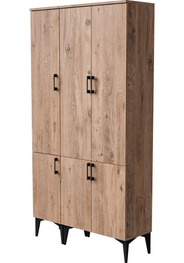 Set 5103-5104 Inca 6 Kapaklı 5 Askılı Raflı Portmanto Atlantik Çam Çam