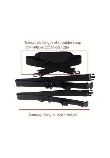 Elmpaly Siyah Ayarlanabilir Sörf Taşıma Askısı Pa Nylon Çok Amaçlı Sörf Aksesuarı