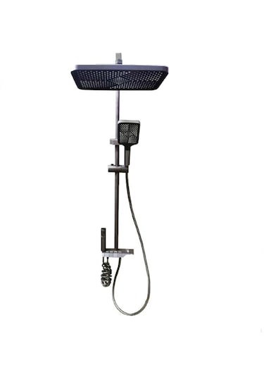 Piyano 5 Fonksiyonlu Kendinden Banyo Bataryalı Robot Duş Seti Şat Siyah