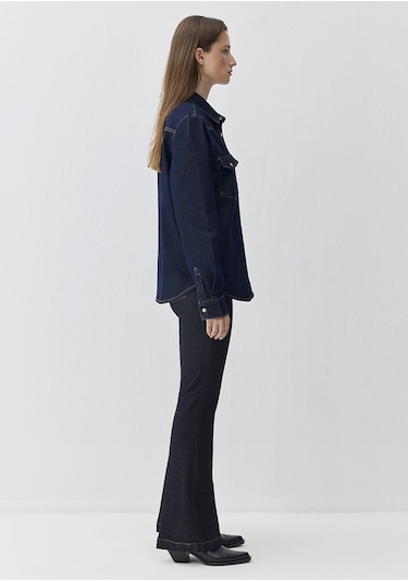 Mavi - Angela Classic Denim Rinse Jean Gömlek 1210819-90120 Lacivert