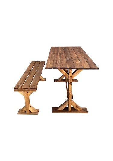 Weblonya Bahçe Masası Mutfak Yemek Masası 5141 (530024024) Koyu kahverengi