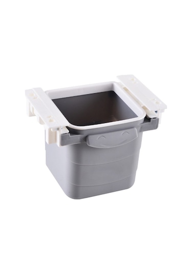 Mini Masa Çöp Kovası Plastik Tezgah Altı Geri Çekilebilir Yapışka Siyah