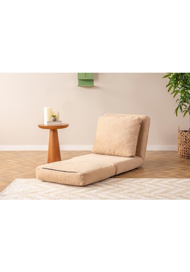 Pafu Taida Tekli Katlanır Yataklı Uzanma Koltuğu Krem