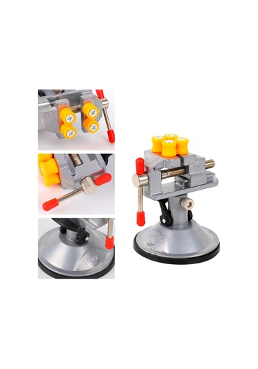 Skycity Alüminyum Mini Süspansiyon Tıkacı, 360 Döner Baş, 12-55mm Tutma Aralığı, Dört Desteği, Pürüzsüz Yüzeylere Uygun, Model Ve Saat Tamiri İçin