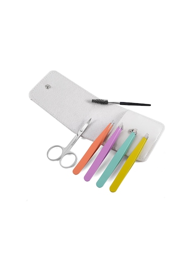 Sones 6'sı 1 Arada Paslanmaz Çelik Kaş Düzeltme Seti Renkli