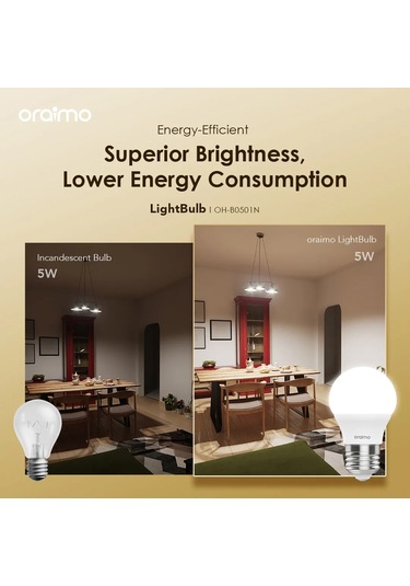 Ximistore9 Oraimo Oh-b0501n Led Ampul 5w 12'li Paket B22 Bağlantı 900lm Enerji Tasarruflu Parlak Işık Ev Odaları İçin