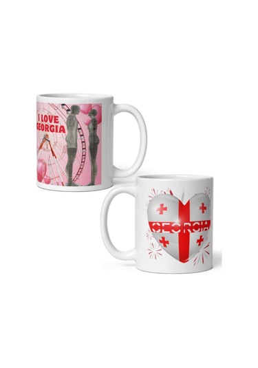 Gürcistan Kupa Bardak 2 Adet Seyahat Hatıra Georgia Mug