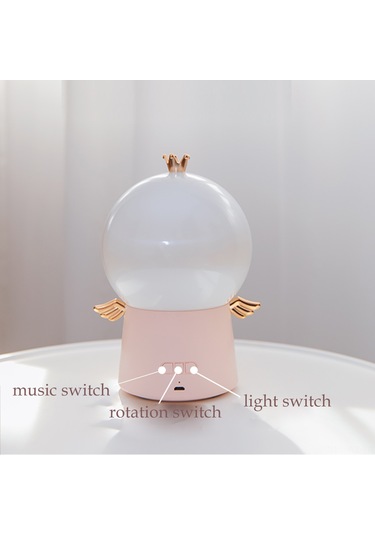 Wezone Pembe Projektör Işık Ve Müzik Kutusu - 3 Işık + 6 Film Seçeneği, Abs Malzeme, 8 Saat Çalışma Süresi Diğer