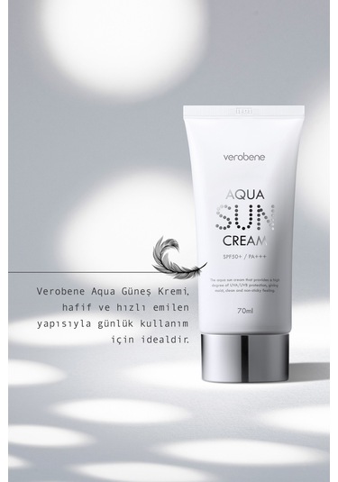 Verobene Aqua Sun Su Bazlı Nemlendirici Güneş Kremi SPF50 70 ML