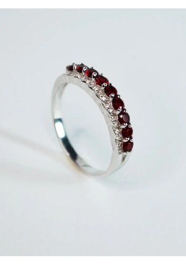 Lapshov Gümüş Yüzük Yoldaki Nano Granatlar 11221074 Gri