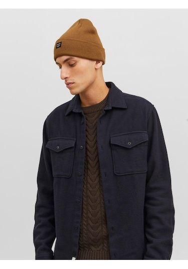 Jack & Jone Jacdna Beanie Noos Erkek Bere-27100 - Kahverengi