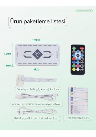 Snowman Argb 5v 3 Pin + Pwm 12v 4 Pin Fan Çoklayıcı