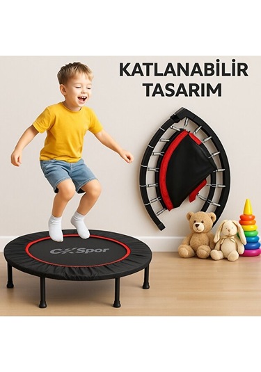 102 Cm 40 Inç Trambolin Metal Yay Mavi Deluxe Trampolin