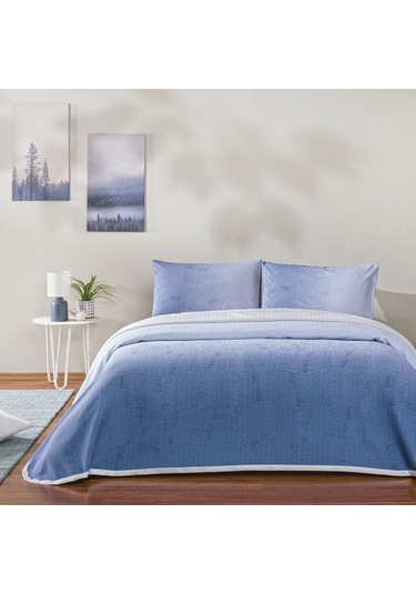 Taç Baskılı Rory Çift Kişilik Pike Takımı Lacivert 000000001000049784 Lacivert