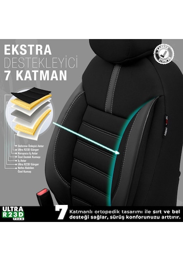 Otom Limited Design Ekstra Destekli Oto Koltuk Kılıfı