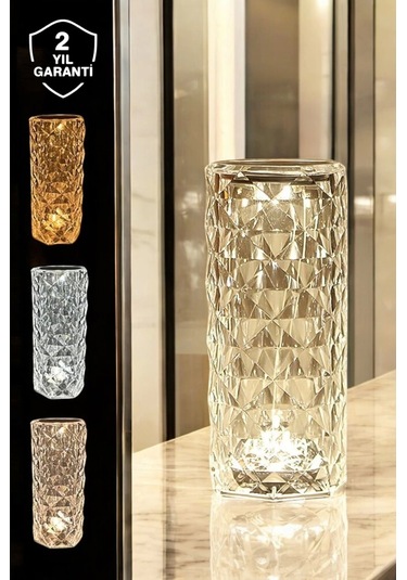 Dokunmatik Kristal Gece Lambası Hediyelik Çok Renkli