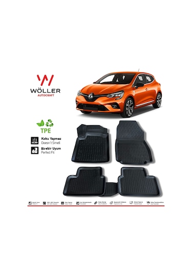 Renault Clio 5 Paspas 2020 Sonrası 3d Havuzlu Wöller Paspas