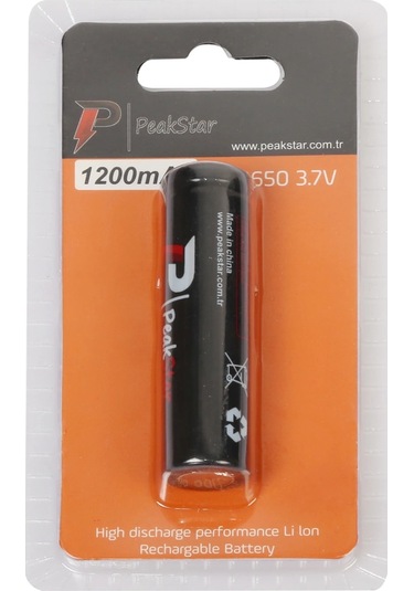 3.7 V 1200 Mah Şarj Edilebilir  18650 Turbo Model Li-ion Şarjlı Pil