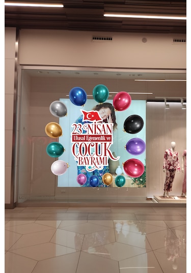 Crevidi 23 Nisan Çocuk Bayramı Duvar Ve Vitrin Süsü Renkli