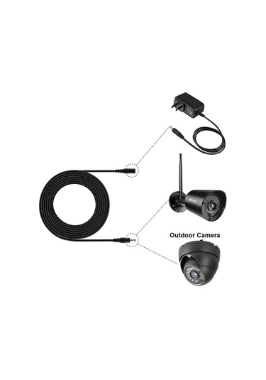 2 Metre Dc Adaptör Uzatma Kablosu 5.5 Mm. X 2.1 Mm. Dişi - Erkek