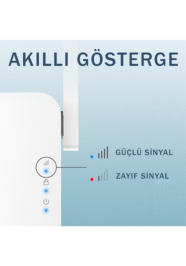 Cudy RE1200 5 GHz 867 Mbps 2.4 GHz 300 Mbps Kablosuz Router