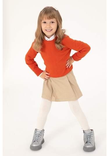 U.s. Polo Assn. Kız Çocuk Kiremit Kazak /triko 50293586-vr031 Kiremit