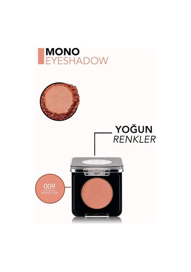 Flormar Mono Yüksek Pigmentli & Doğal Işıltılı Kompakt Göz Farı 009 Rising Star