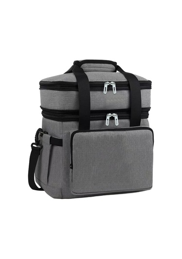Dolıty Yalıtımlı Soğutucu Torba 18l Sıcak Soğuk Gıda Gri Gri