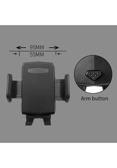 Muduan 360 Derece Dönen Evrensel Araç Bardak Tutucu 3.5-6.0 Inç Telefon Montaj Braketi Huawei Samsung İphone Uyumlu Için Siyah Yok Havalandırma E9a1le
