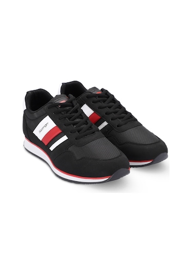 Slazenger ORIGIN I Erkek  Siyah / Kırmızı Günlük Spor Ayakkabısı