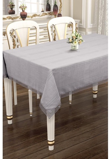 Asu 160x220 Cm Tek Masa Örtüsü Gri Gri