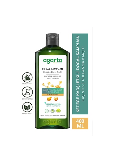 Agarta Doğal Kepeğe Karşı Etkili Şampuan 400 Ml Vegan,tuzsuz